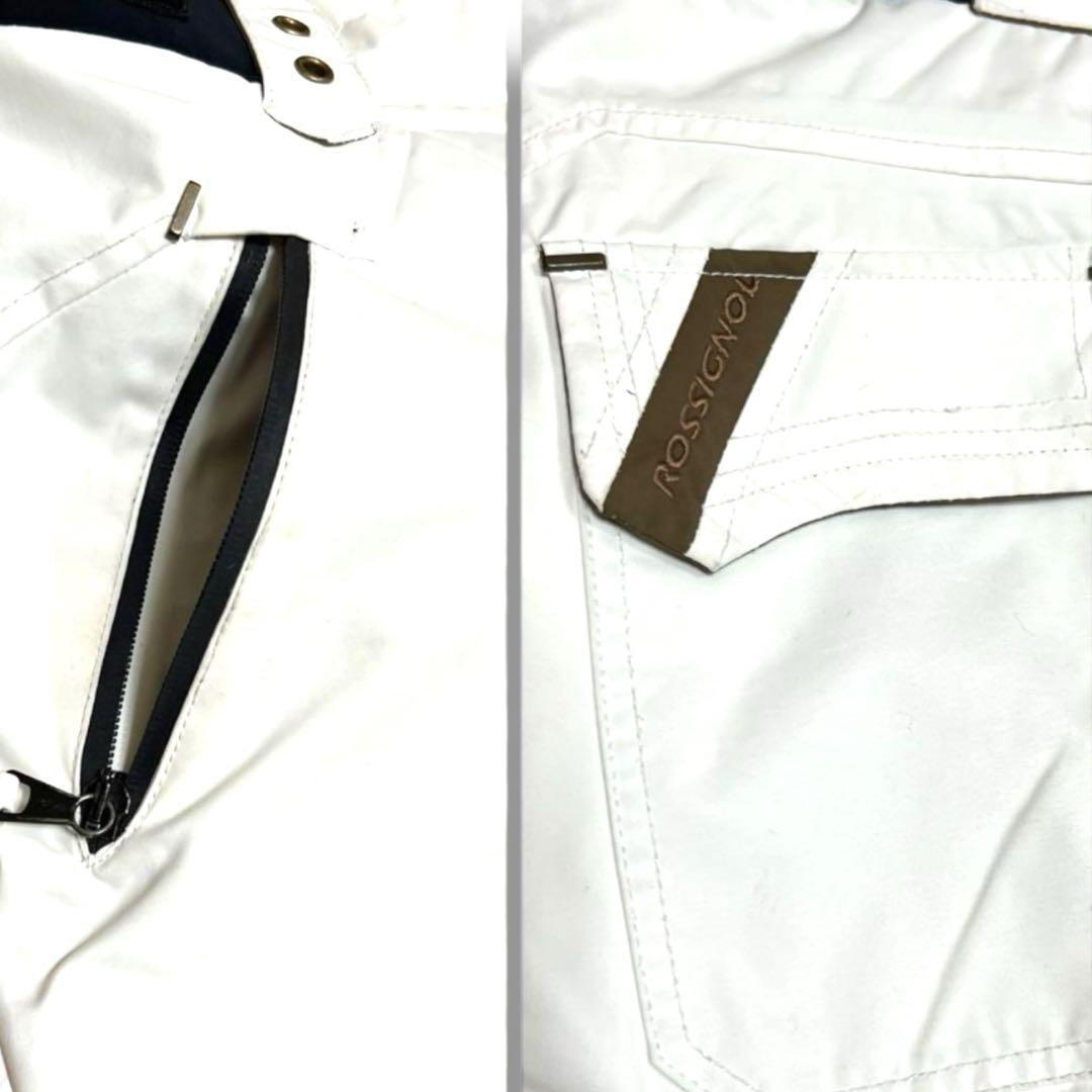 超希少 ロシニョール スキー スノボパンツ S 白 高級多機能 美品 上質