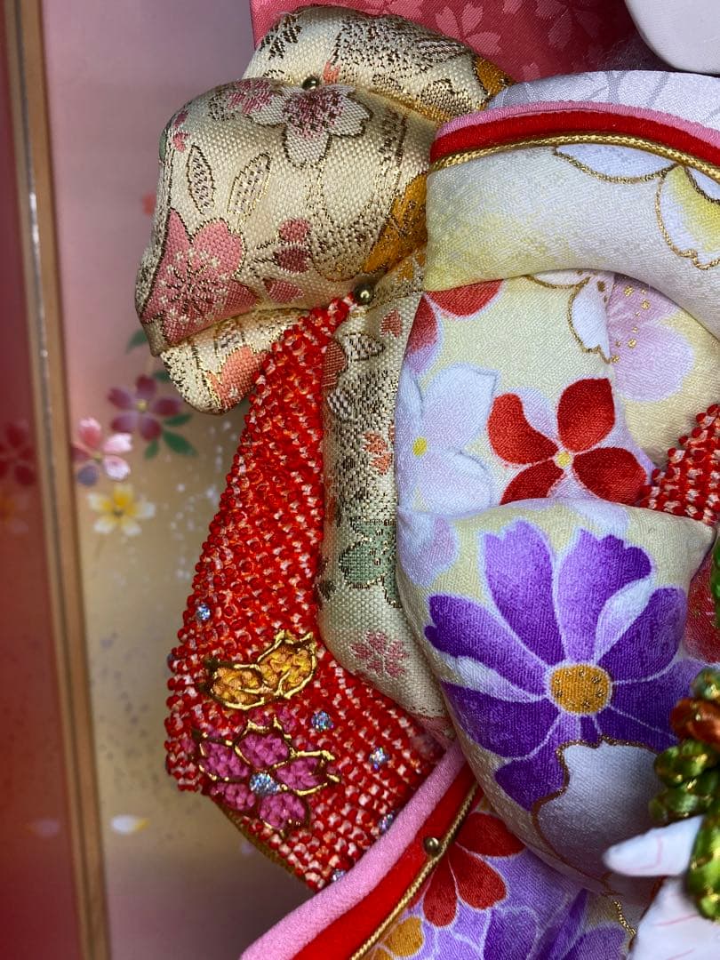 東京久月　名入れ付羽子板ガラスケース１５号・間口約３３×奥行約２９×高さ約６０㎝