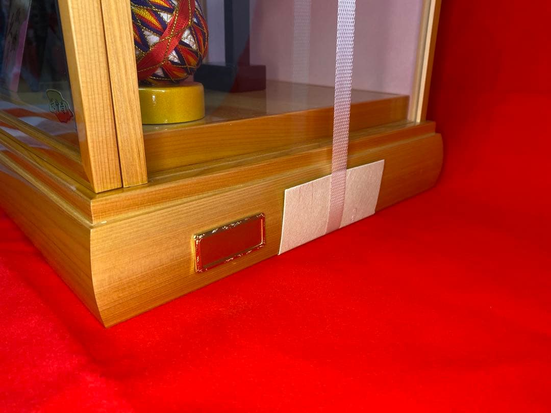 東京久月　名入れ付羽子板ガラスケース１５号・間口約３３×奥行約２９×高さ約６０㎝