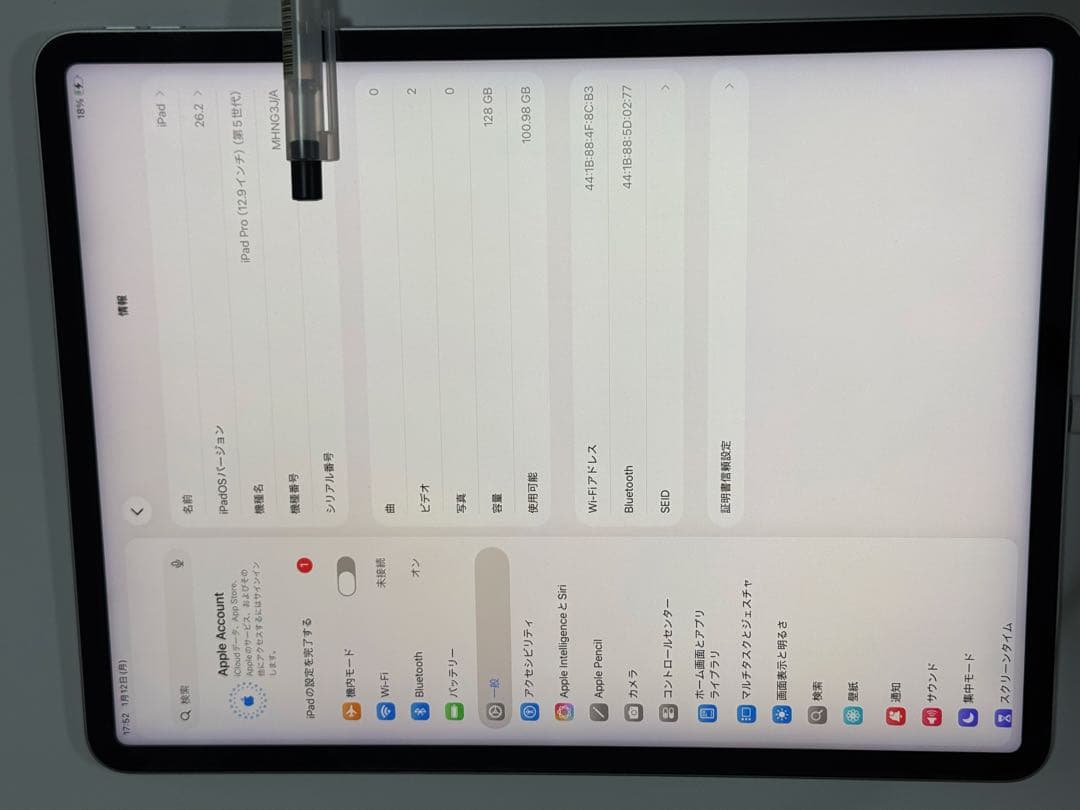 て*꒱様 AppleiPad Pro 12.9第5世代 本体128GBシルバー