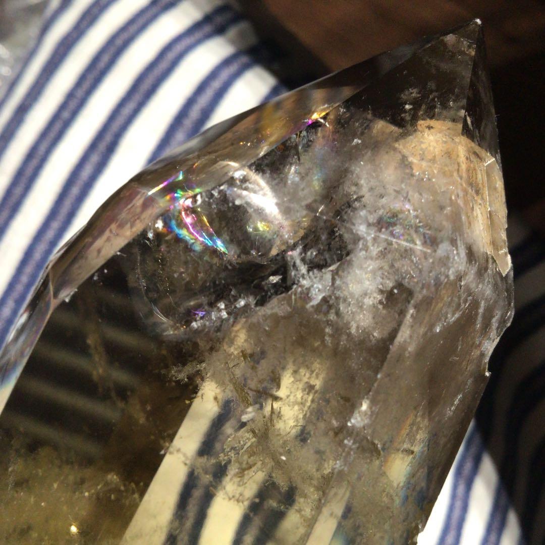 ☆超絶品☆金運UP‼️ 大物‼️レインボーシトリン六角柱　パワーストーン☆天然石