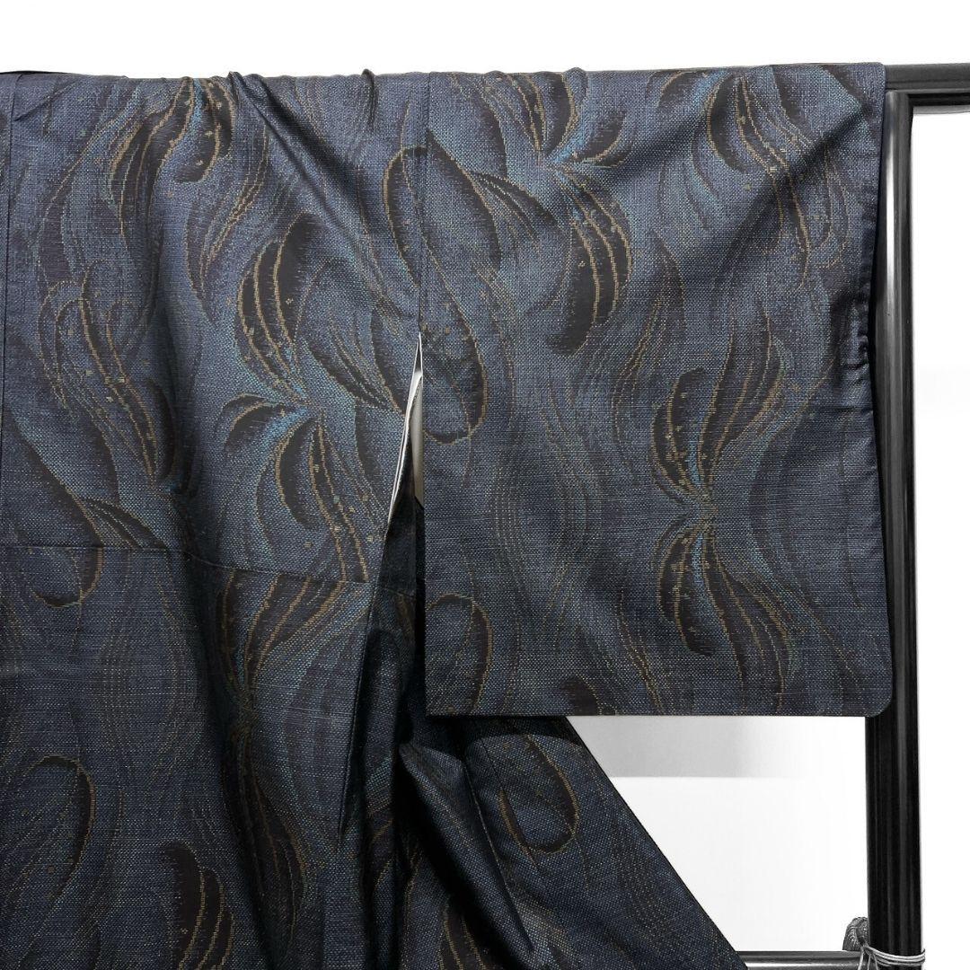 小紋 本場大島紬　花優羅　窪田織物　花のロンド　着物　044a p