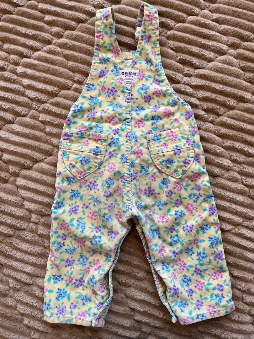 オシュコシュ　花柄オーバーオール　90cm