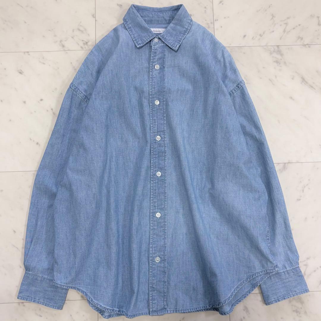 美品✨フレームワーク　ダンガリーシャツ　ゆったり　デニムシャツ　人気　ブルー