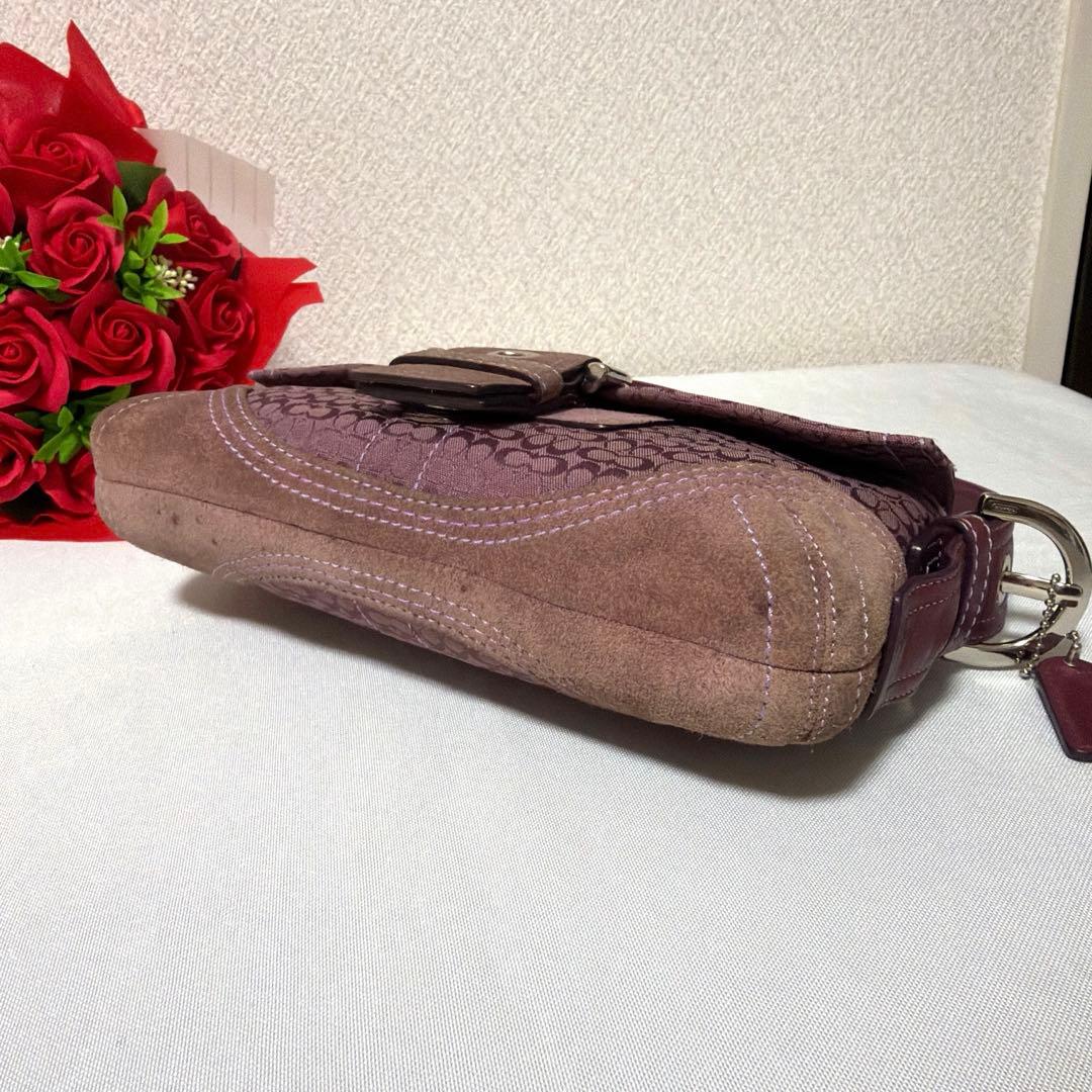 バッグ RARE COACH SOHO signature purple bag
