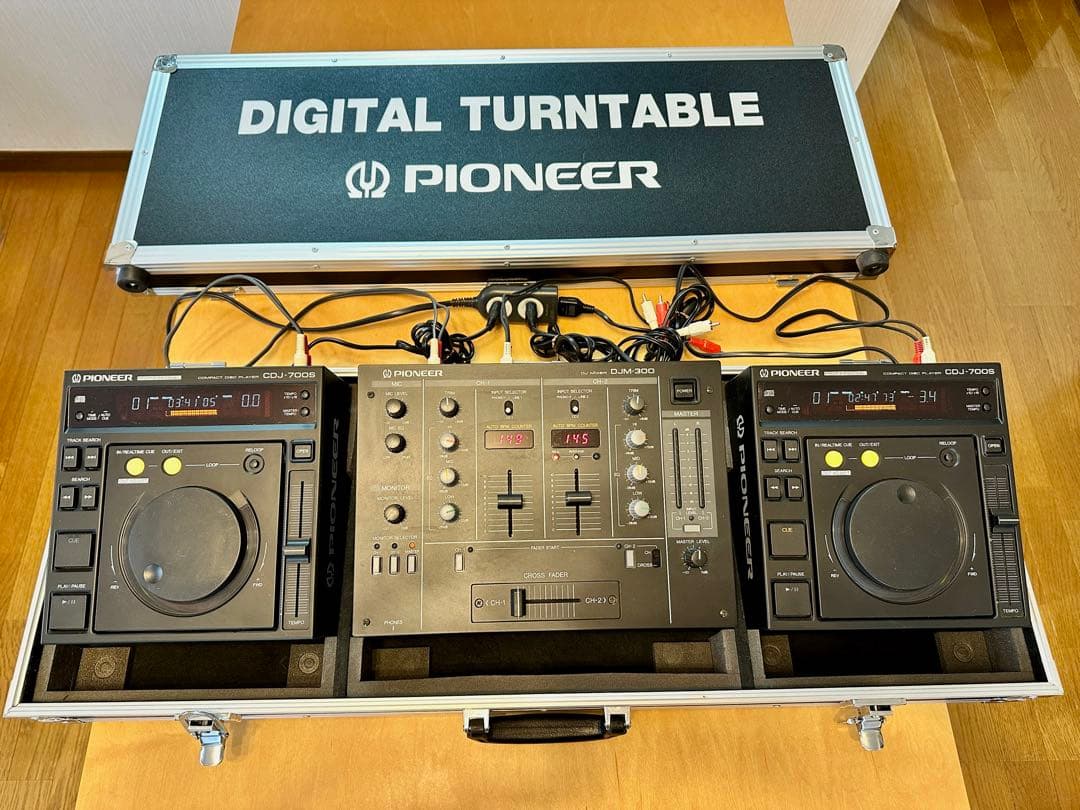 Pioneer CDJ-700S×2 DJM-300 純正ケース ケーブル