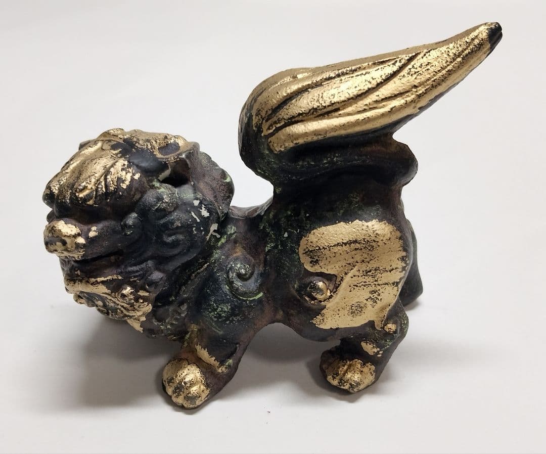 狛犬香炉 金属