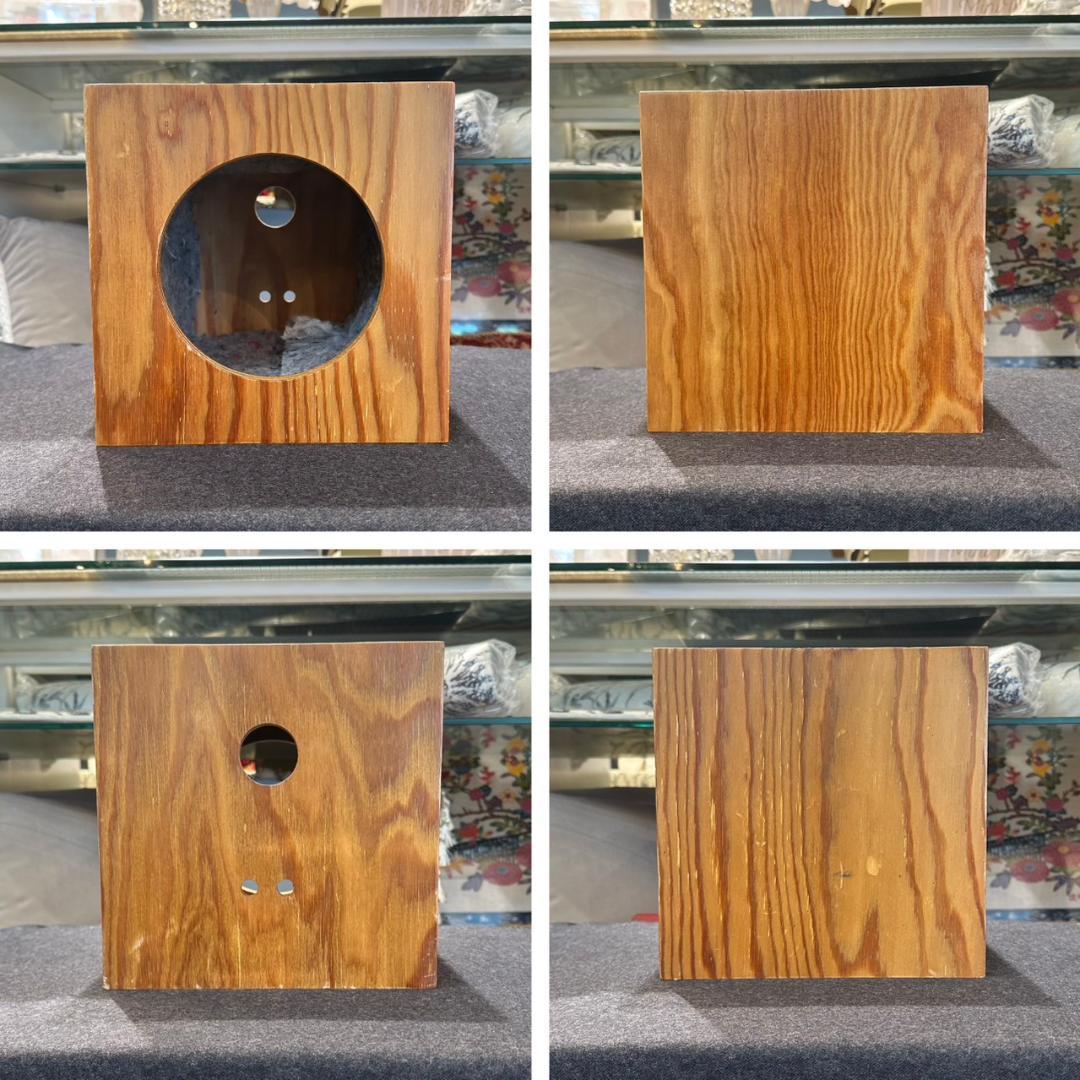 新品【2個セット】木製ペットハウス コンセント穴付き 天然木 箱型 立方体