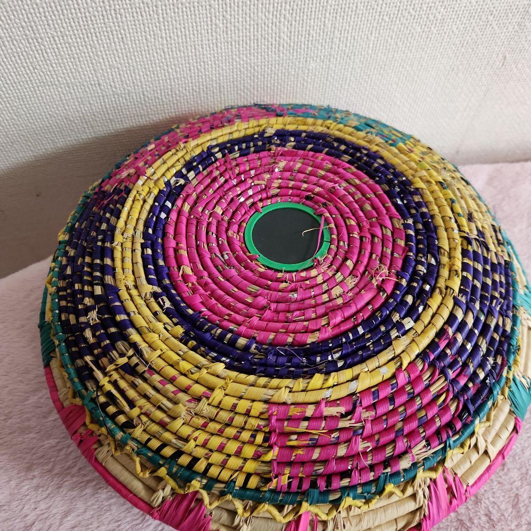 カラフルな円形バスケット6個セット
