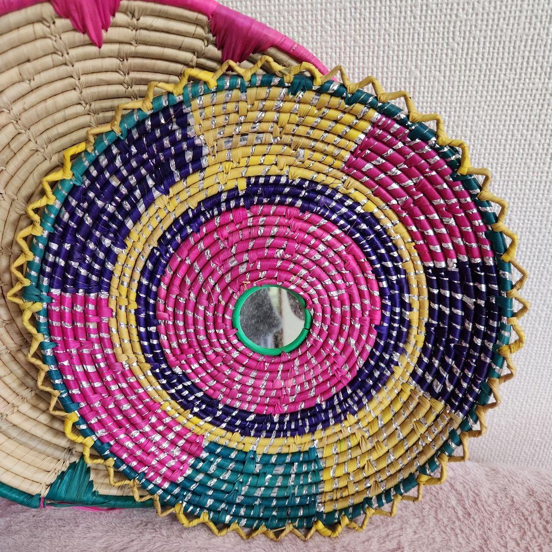 カラフルな円形バスケット6個セット