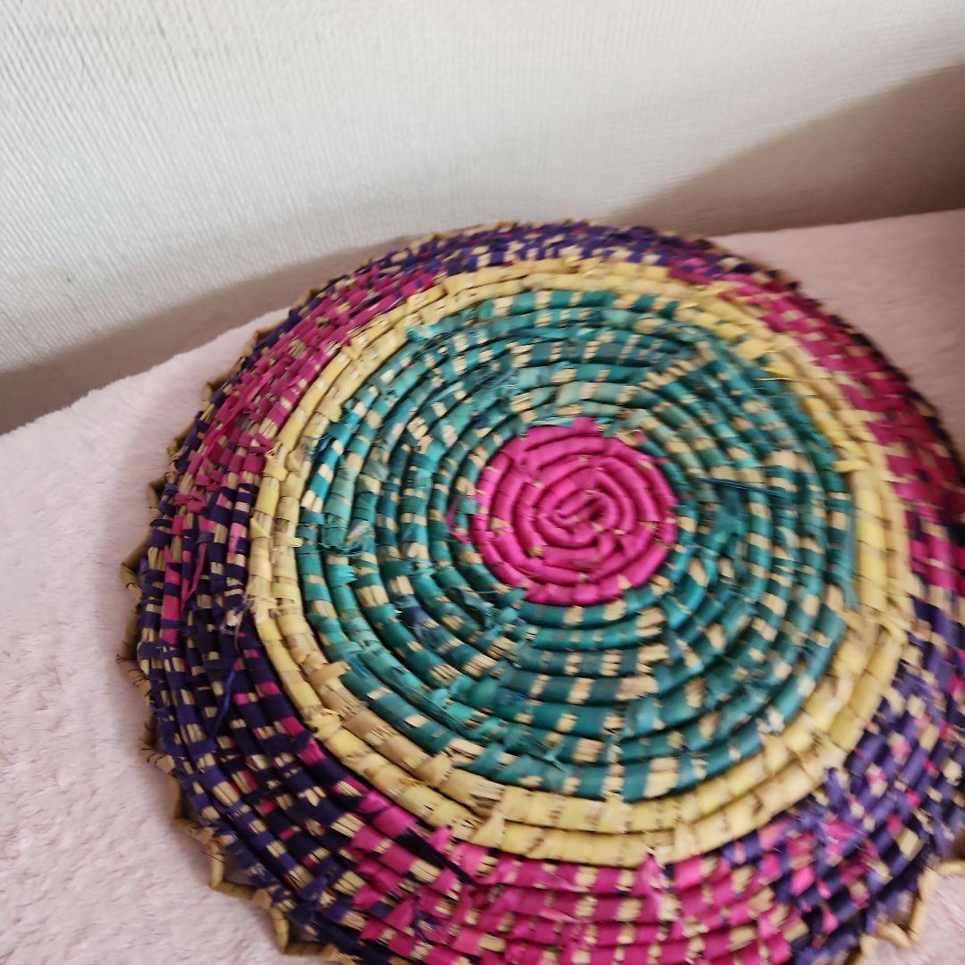 カラフルな円形バスケット6個セット
