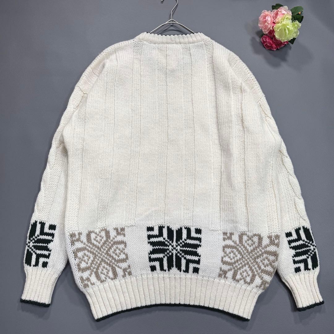 【タグ付き 美品✨】スノーピーク ニット ケーブル ノルディック柄 リブ