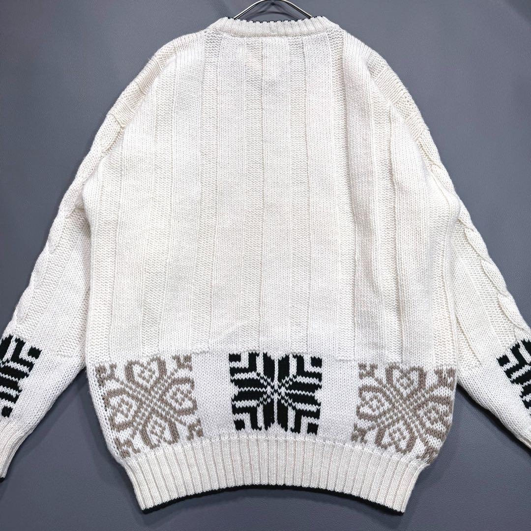 【タグ付き 美品✨】スノーピーク ニット ケーブル ノルディック柄 リブ