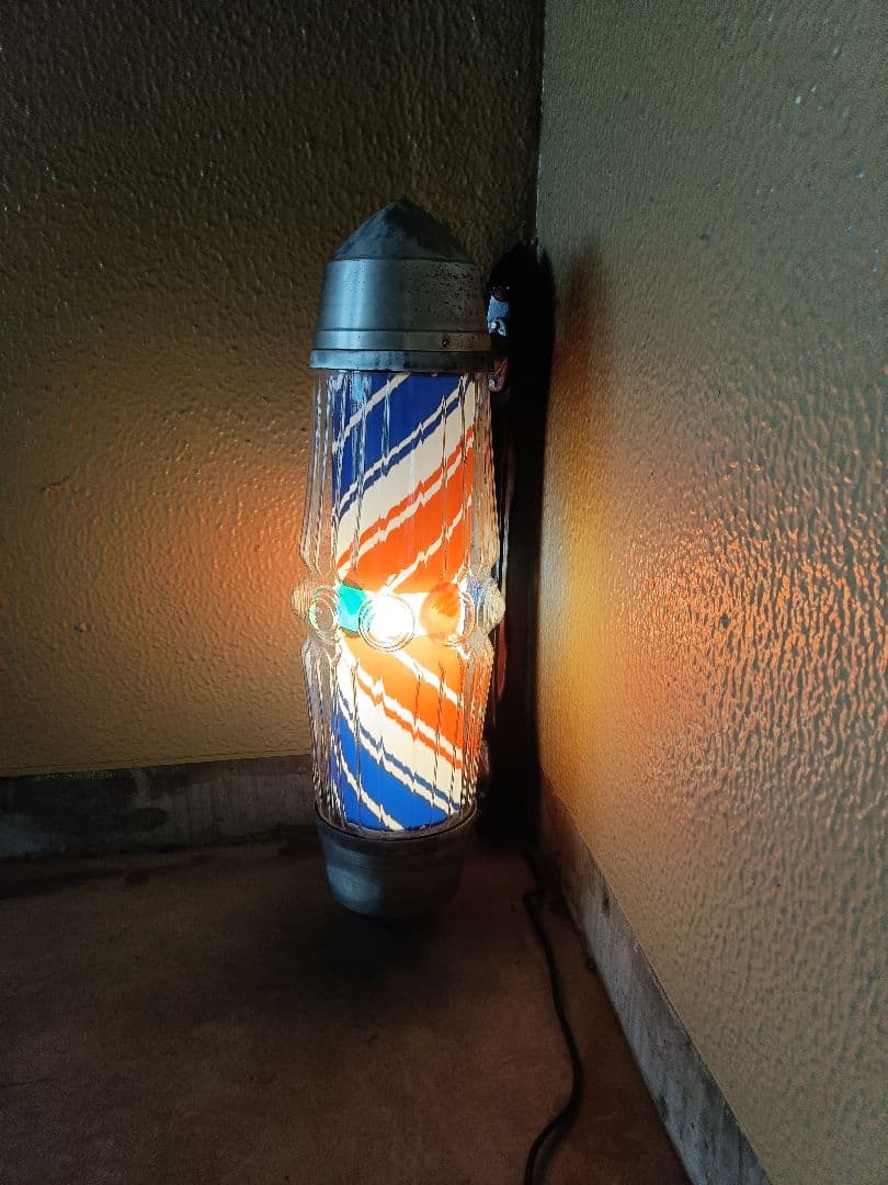 25 サインポール ムーンライトブラケット モーター新品 LED仕様 理容 床屋