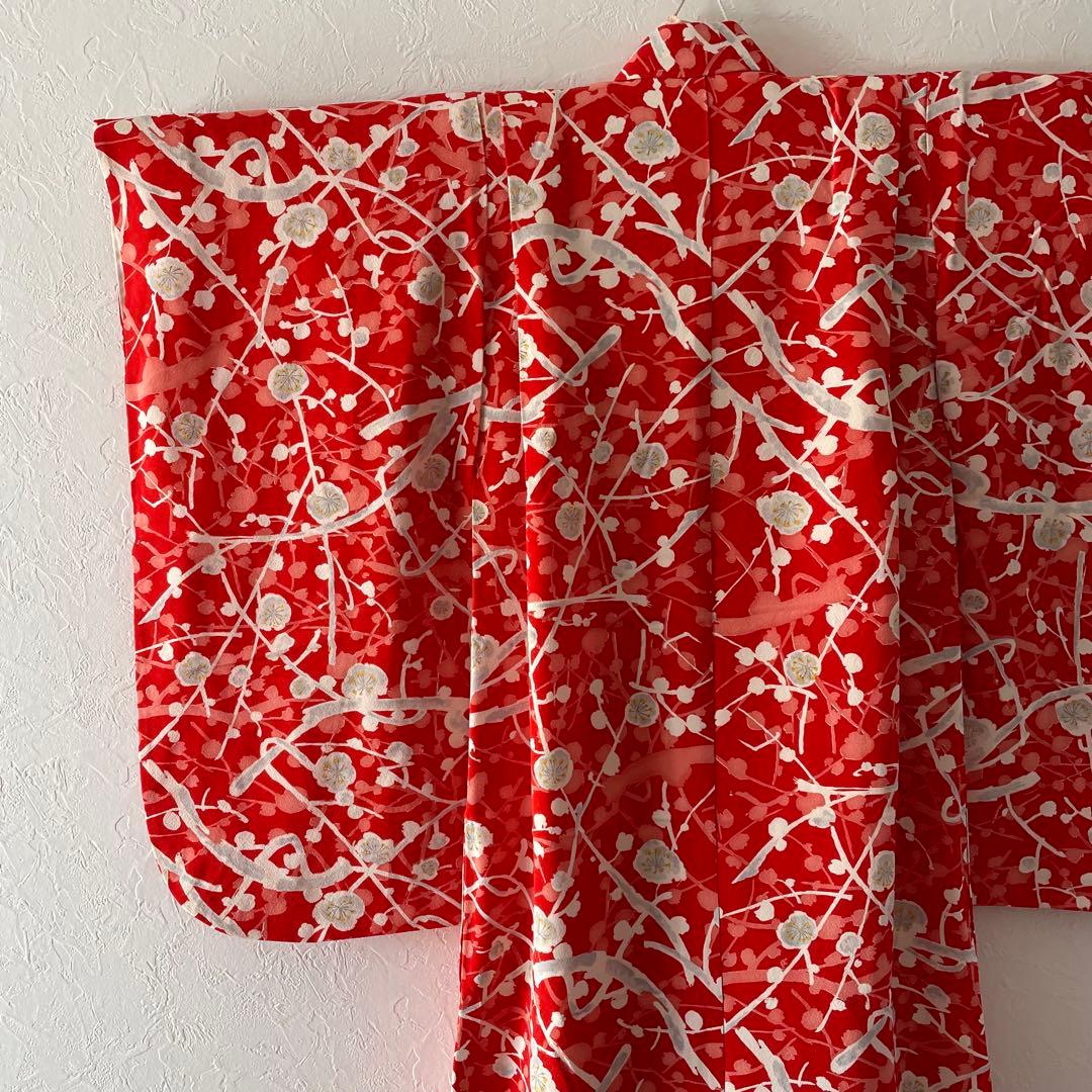 美品　七五三　7歳　正絹お着物セット　大寸作り帯