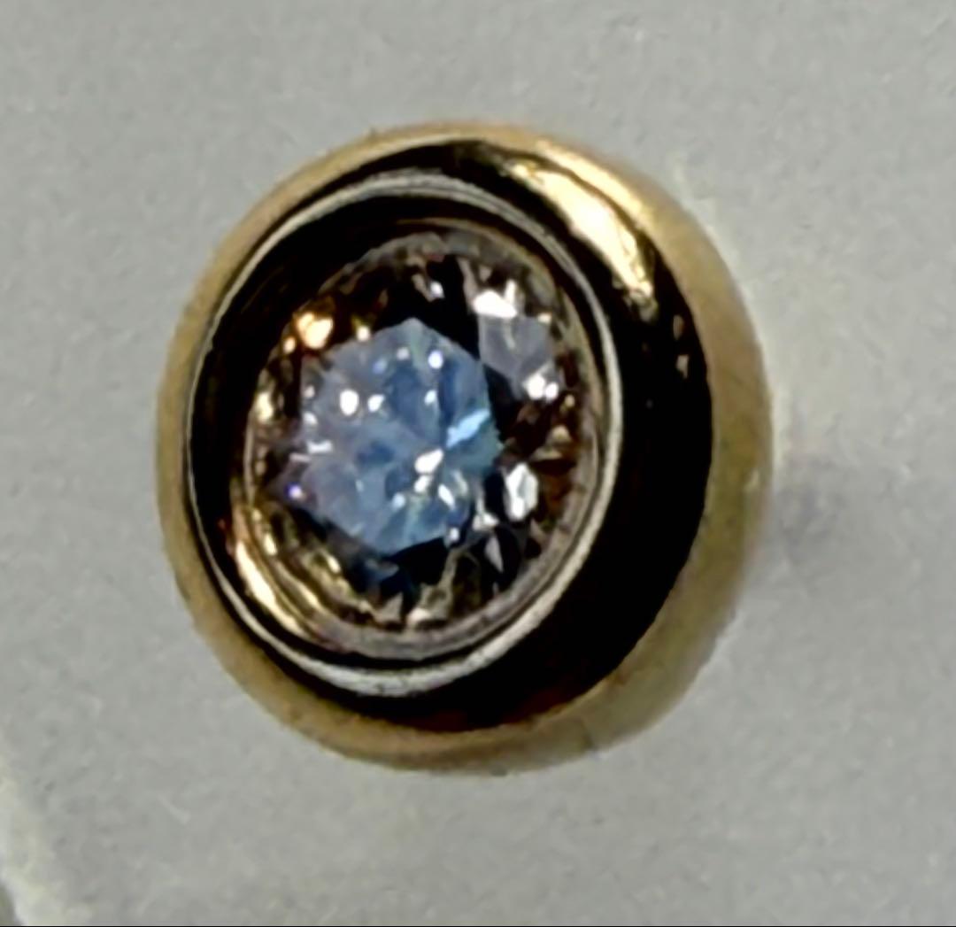 R*長様 片耳用 ティファニー K18 バイザヤード ダイヤ ピアス　極美品