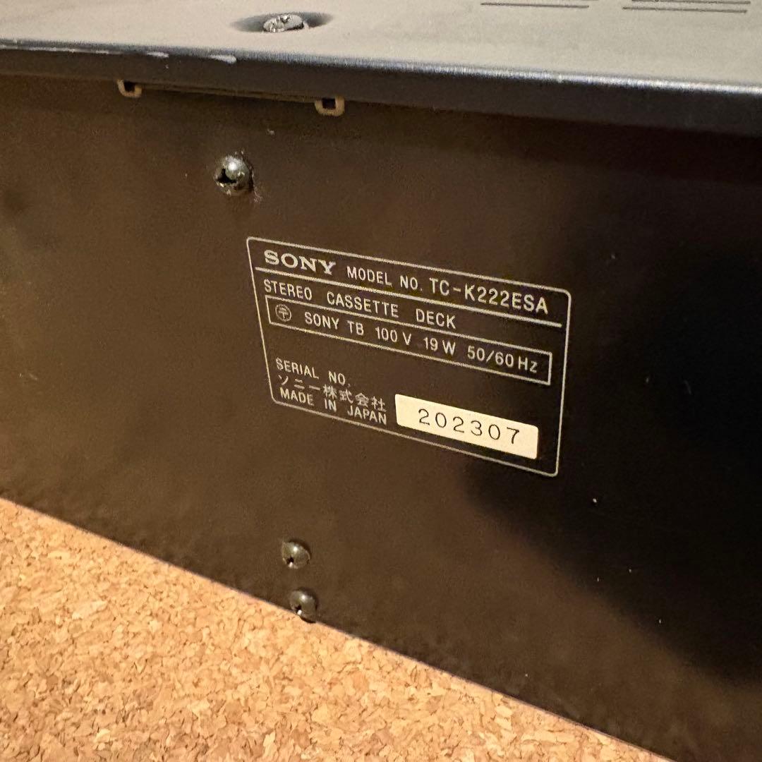 【現状品】SONY ソニー 3ヘッドカセットデッキ TC-K222ESA