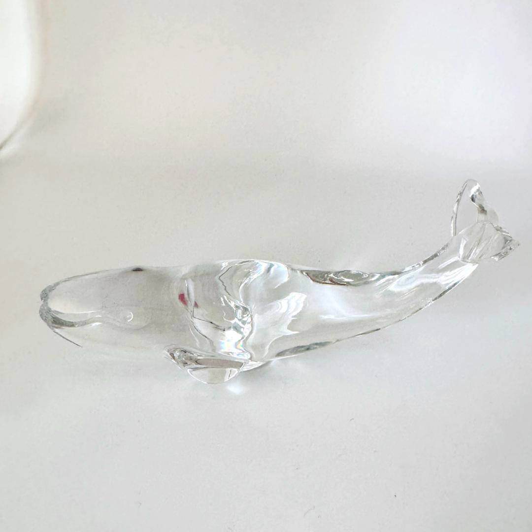 【バカラ】動物 クジラ 置物 インテリア★美品★幸運 金運 仕事運1