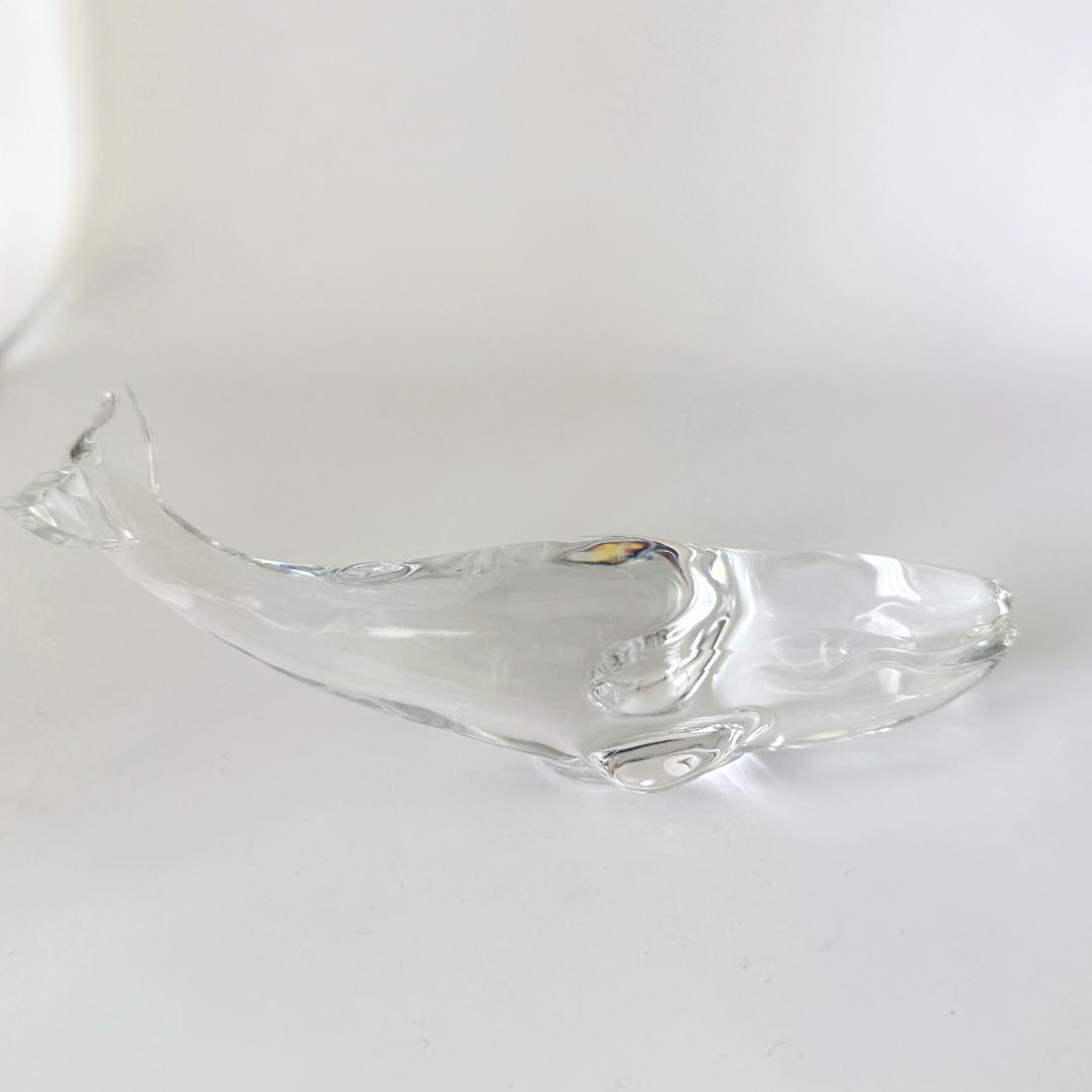 【バカラ】動物 クジラ 置物 インテリア★美品★幸運 金運 仕事運1