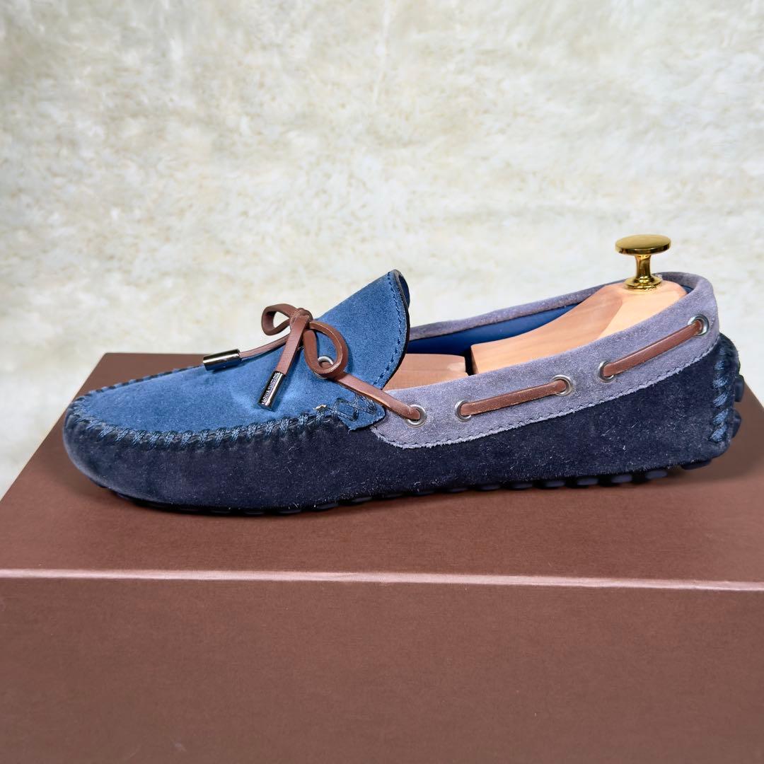 ルイヴィトン アリゾナライン モカシン 7 メンズ スエード ブルー