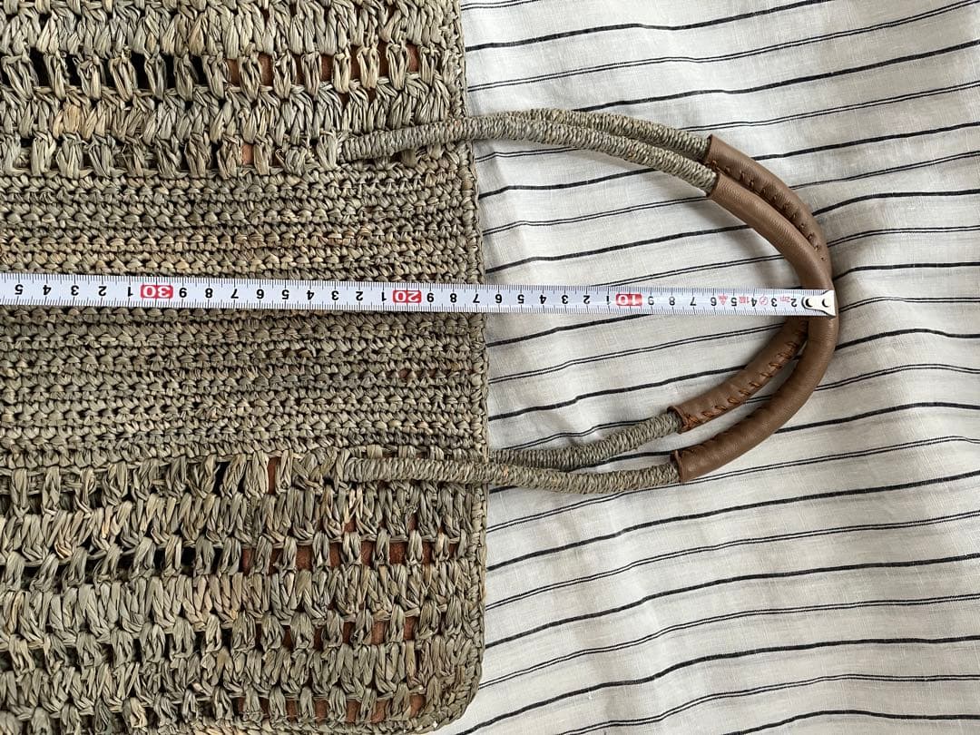 IENA購入　スクエア　ラフィアバッグ