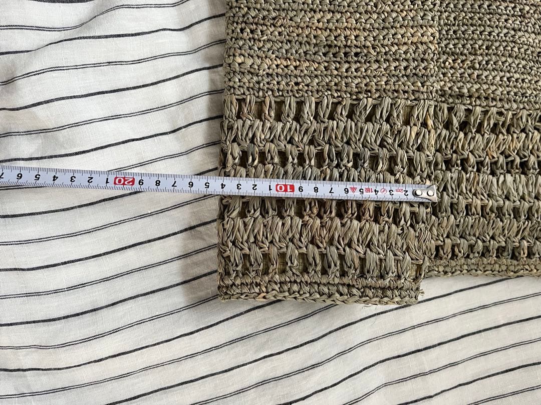 IENA購入　スクエア　ラフィアバッグ