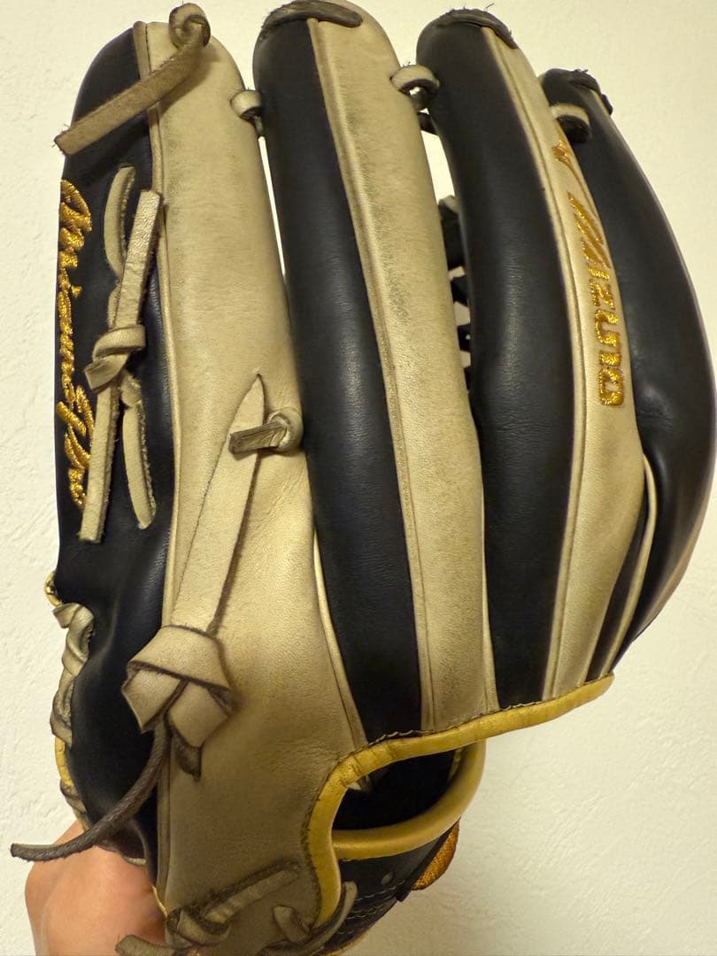 【中古/定価6万】ミズノプロ 外野手 西川型グラブ 黒ブロンド