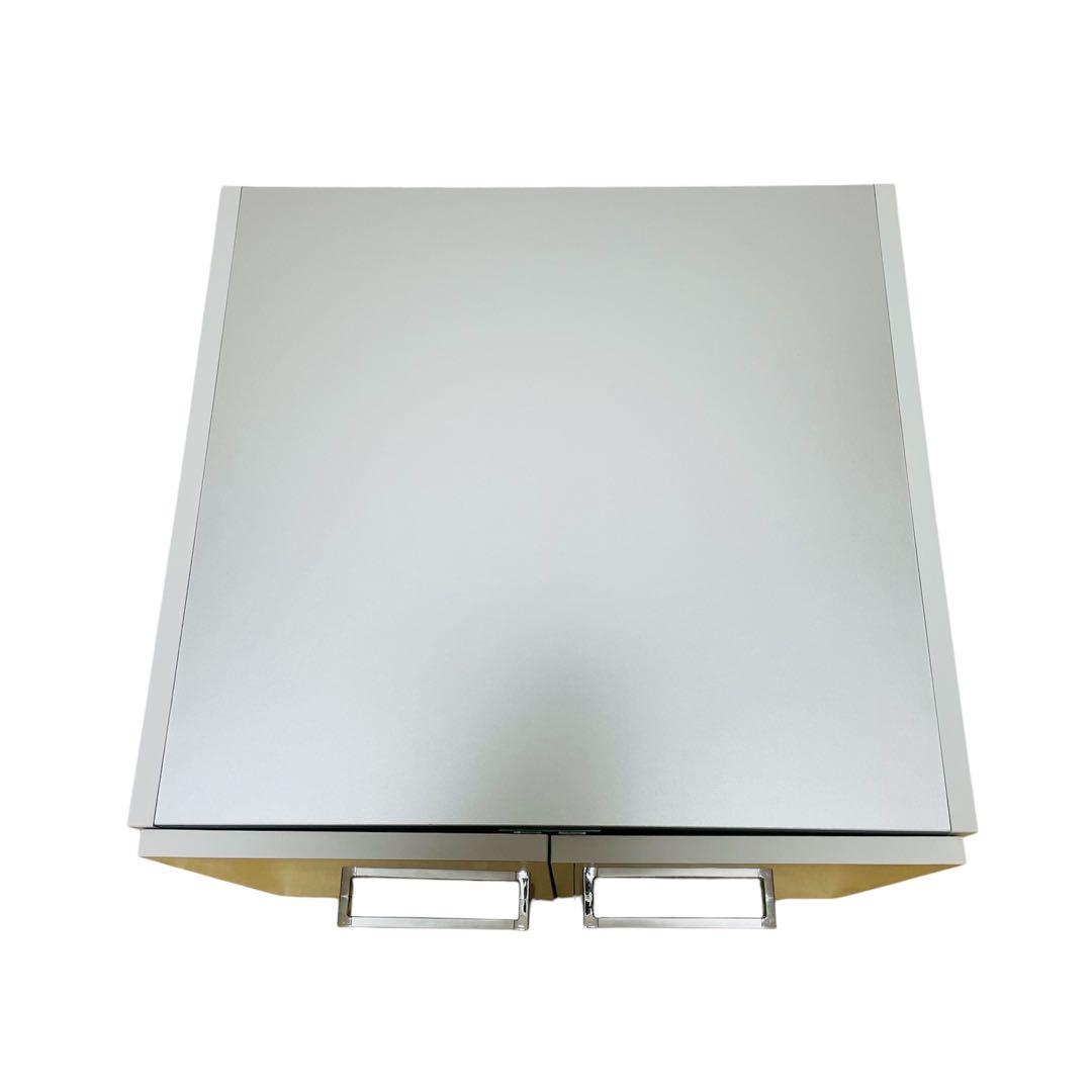 ディノス 冷蔵庫上 キッチンストッカー シルバー　隙間収納　キッチン用品収納