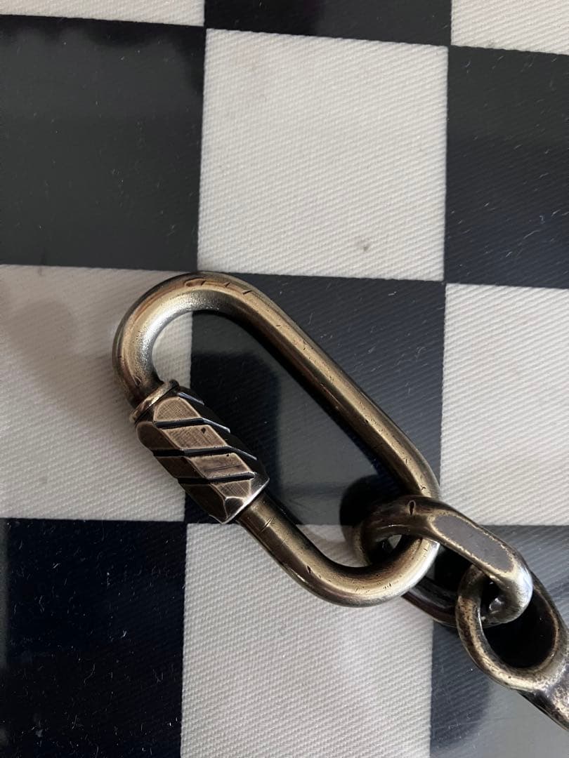 ブラス製刻印入りカラビナ　north&juddナスカン　ホースシューキーリング