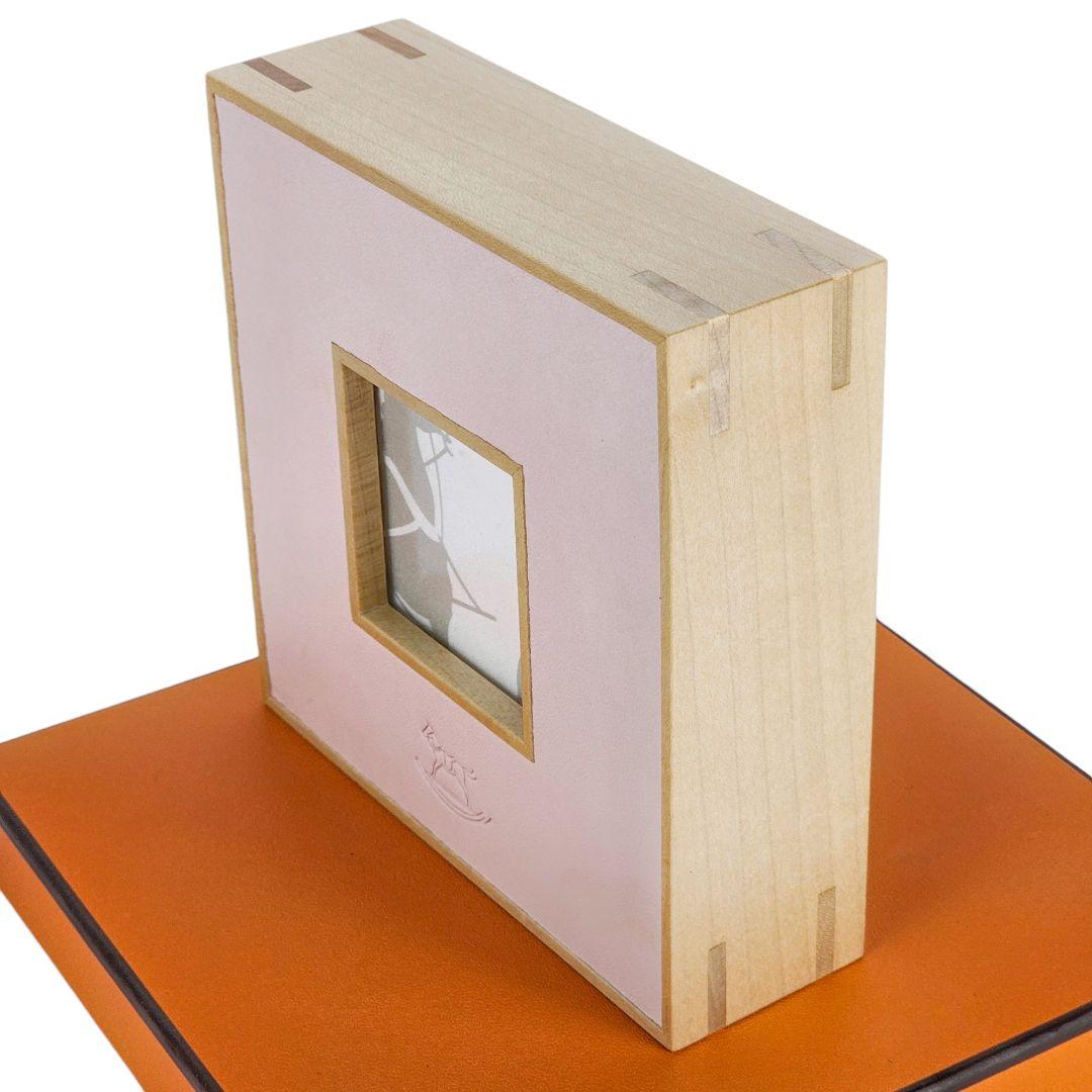 美品 エルメス HERMES 写真立て ウッド 木製 フォトフレーム インテリア