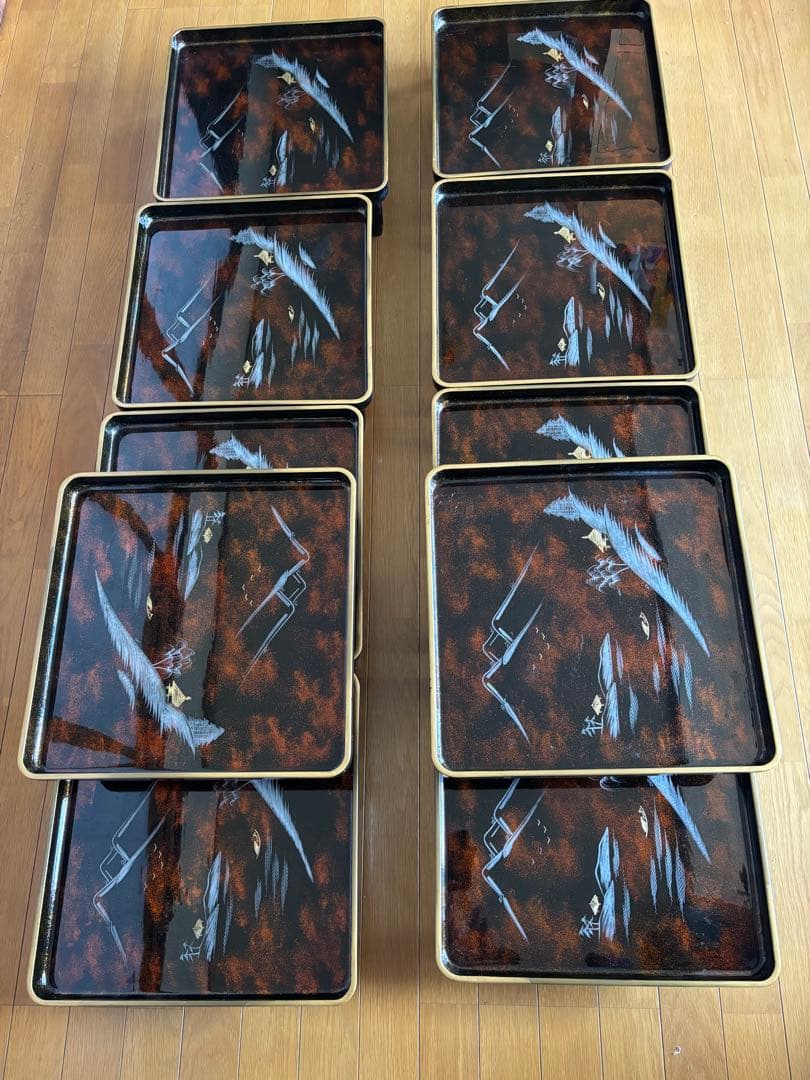 漆器 膳 10客セット 和風デザイン