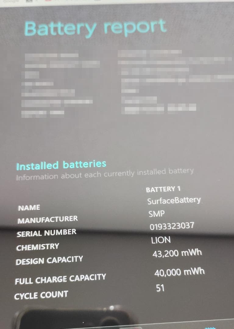 Surface Pro 7 Corei5 8GB 128GB バッテリー率92％