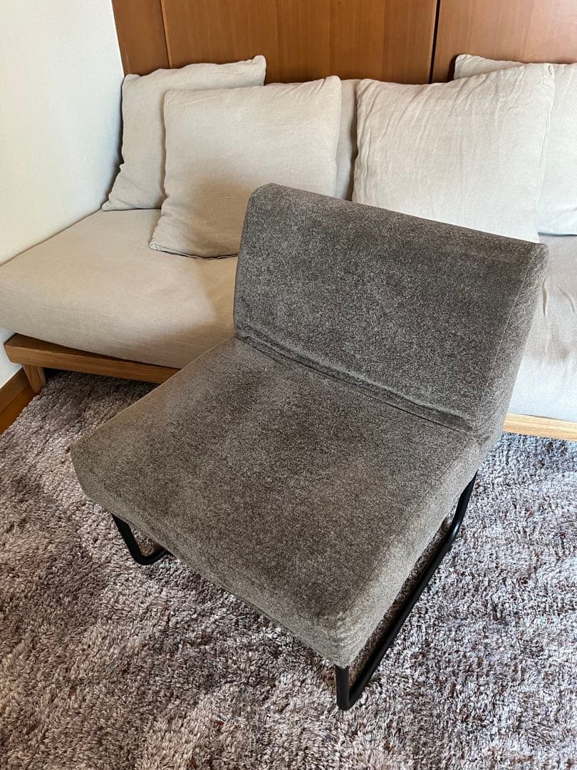 ReCENO WIRY1人掛けソファ(グレージュ)