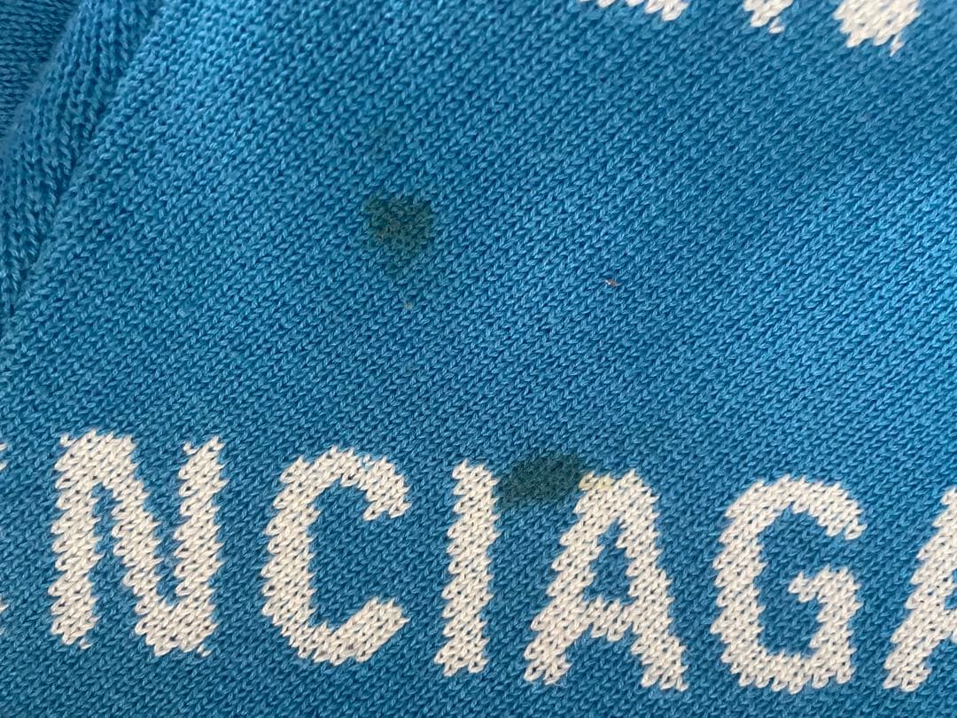 BALENCIAGA ユニセックスニットセーター 青/白