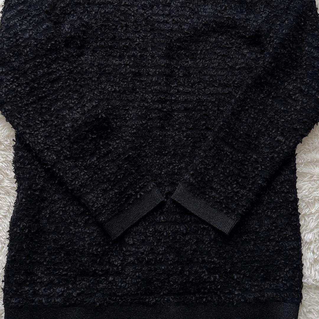 【未使用】グレースコンチネンタル 24AW ツイードバイカラーニットカーディガン