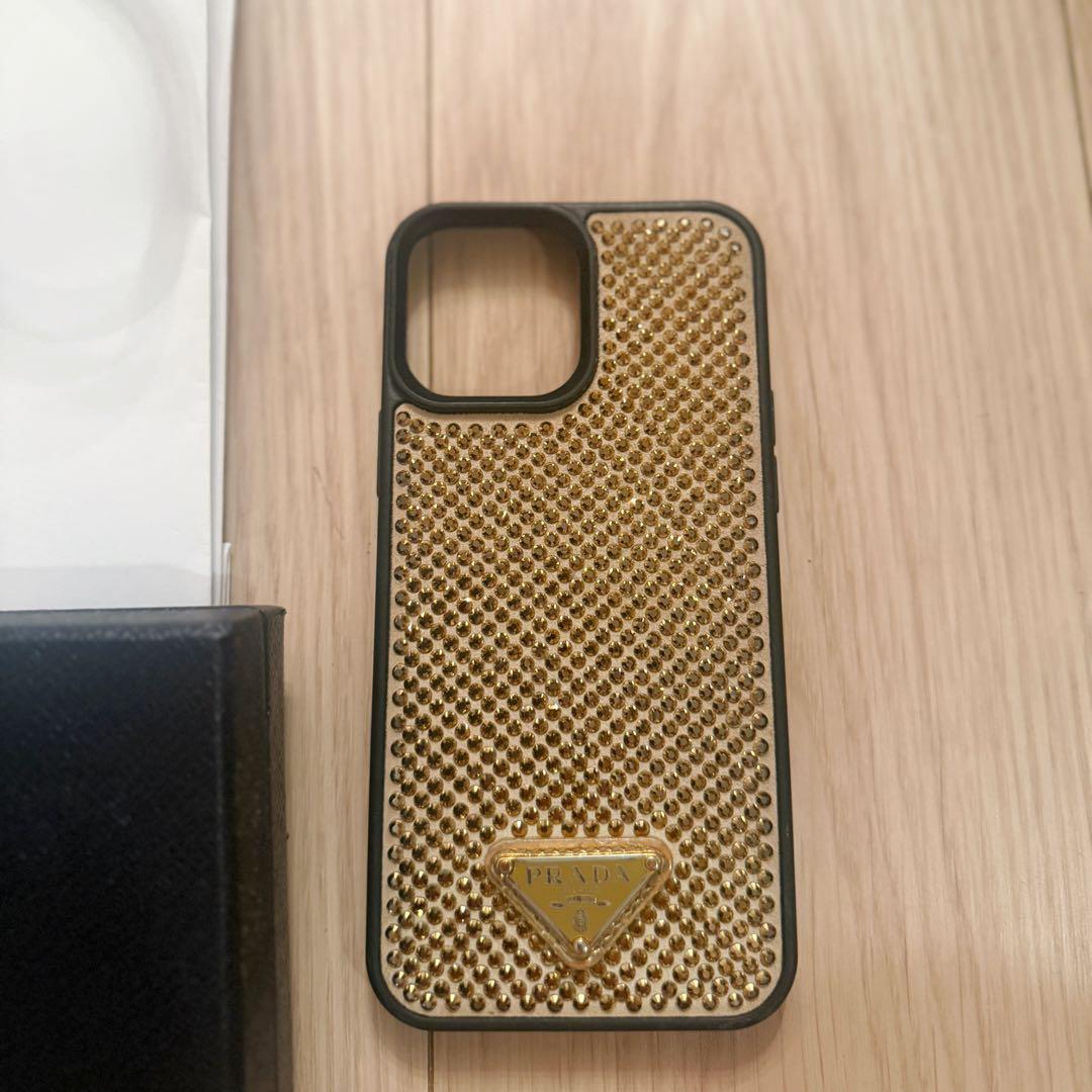【値下げ】PRADA ゴールドストーン iPhone 13pro max ケース