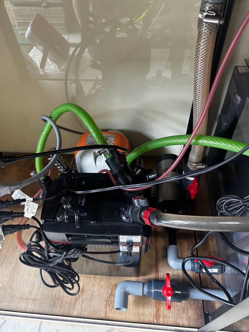 [引き取り限定] 大型水槽 木製キャビネット セット