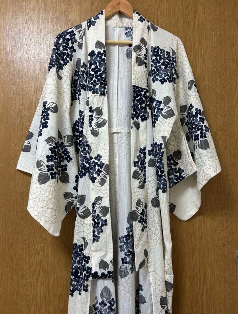 hinari×utatane 浴衣・帯・下駄セット 紫陽花ブルー