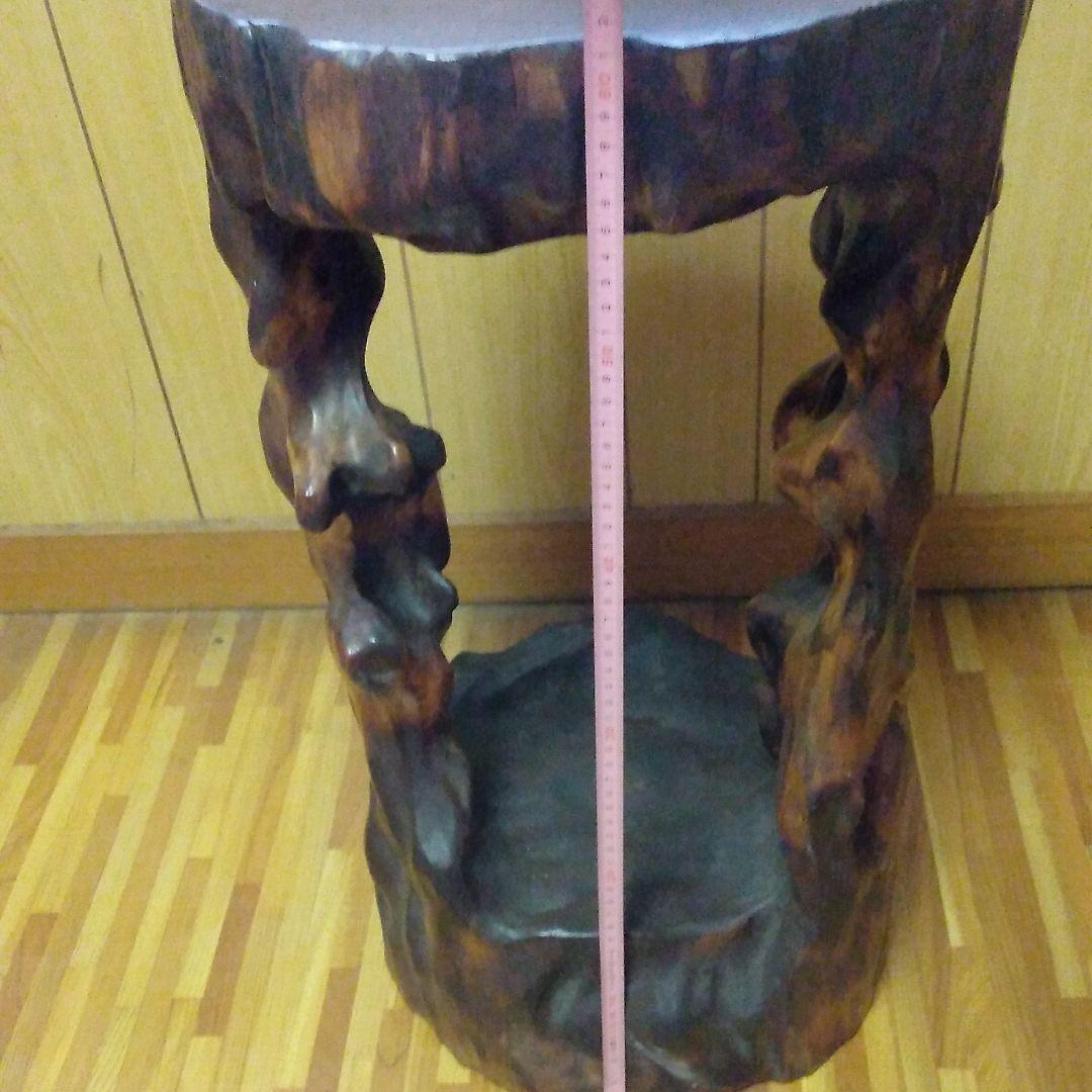 アンティーク テーブル 置き台 置物 木彫り