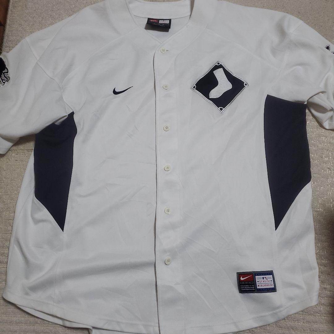 NIKE　ホワイトソックス　ゲームシャツ　希少ロゴ　メンズXLサイズ