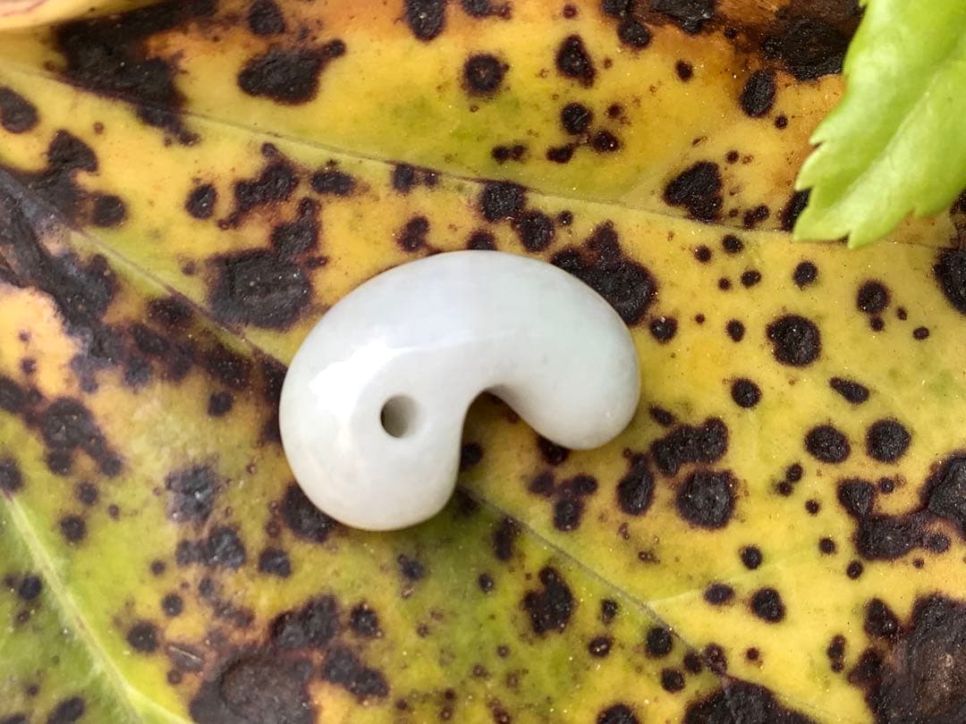 ✳自信の安価卸し　糸魚川翡翠勾玉　本物アイスジェイド鑑別書付　選別出品‼️