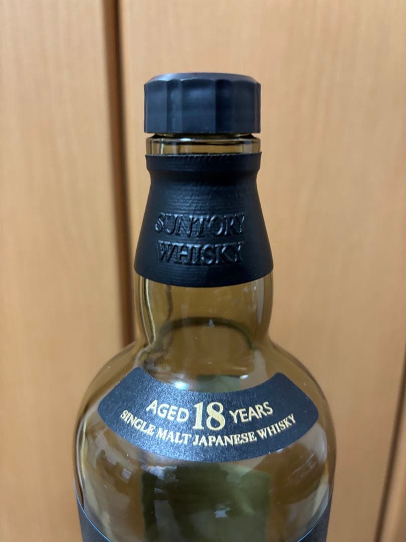【空瓶/箱付】山崎 18年 シングルモルトウイスキー【未洗浄】