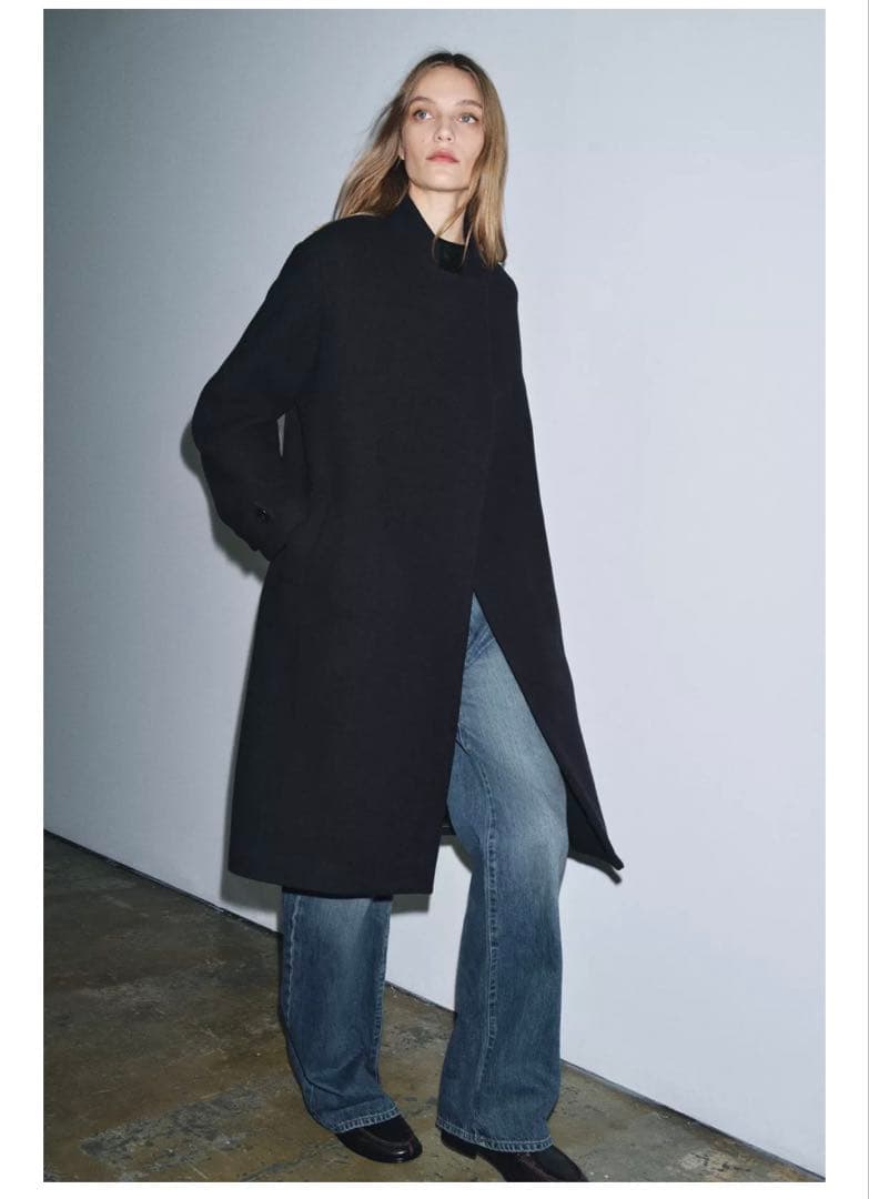 ZARA ZW COLLECTION ウールブレンドコート L