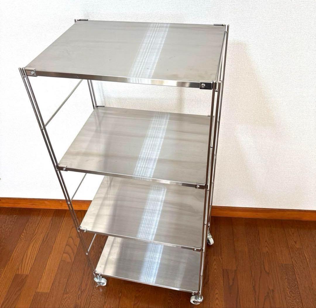 な*ぁ様 【良品】無印良品 MUJI ステンレスユニットシェルフ　 ステンレス棚