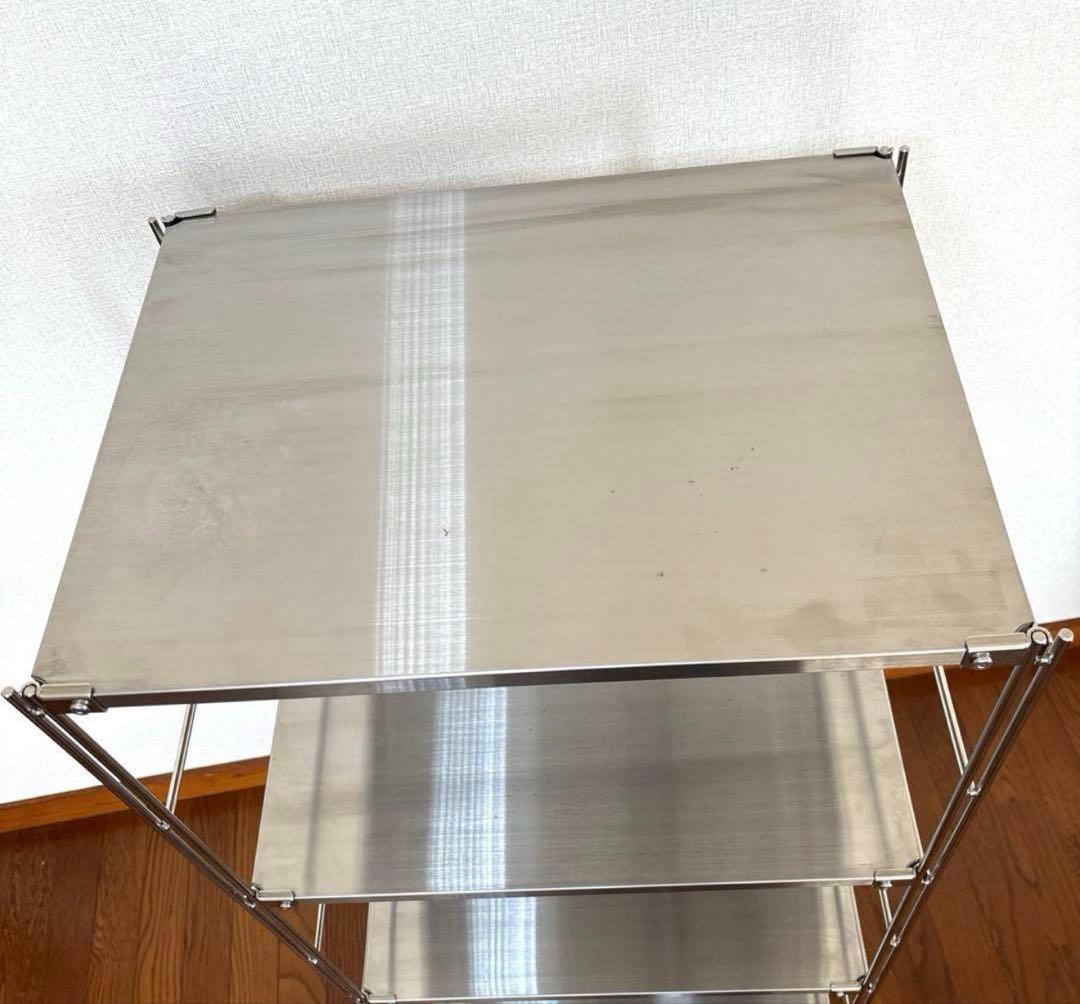 な*ぁ様 【良品】無印良品 MUJI ステンレスユニットシェルフ　 ステンレス棚