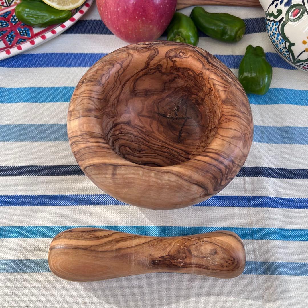 オリーブの木　スパイスマッシャー すり鉢すりこ木セットA