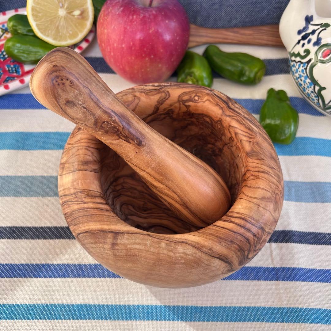 オリーブの木　スパイスマッシャー すり鉢すりこ木セットA