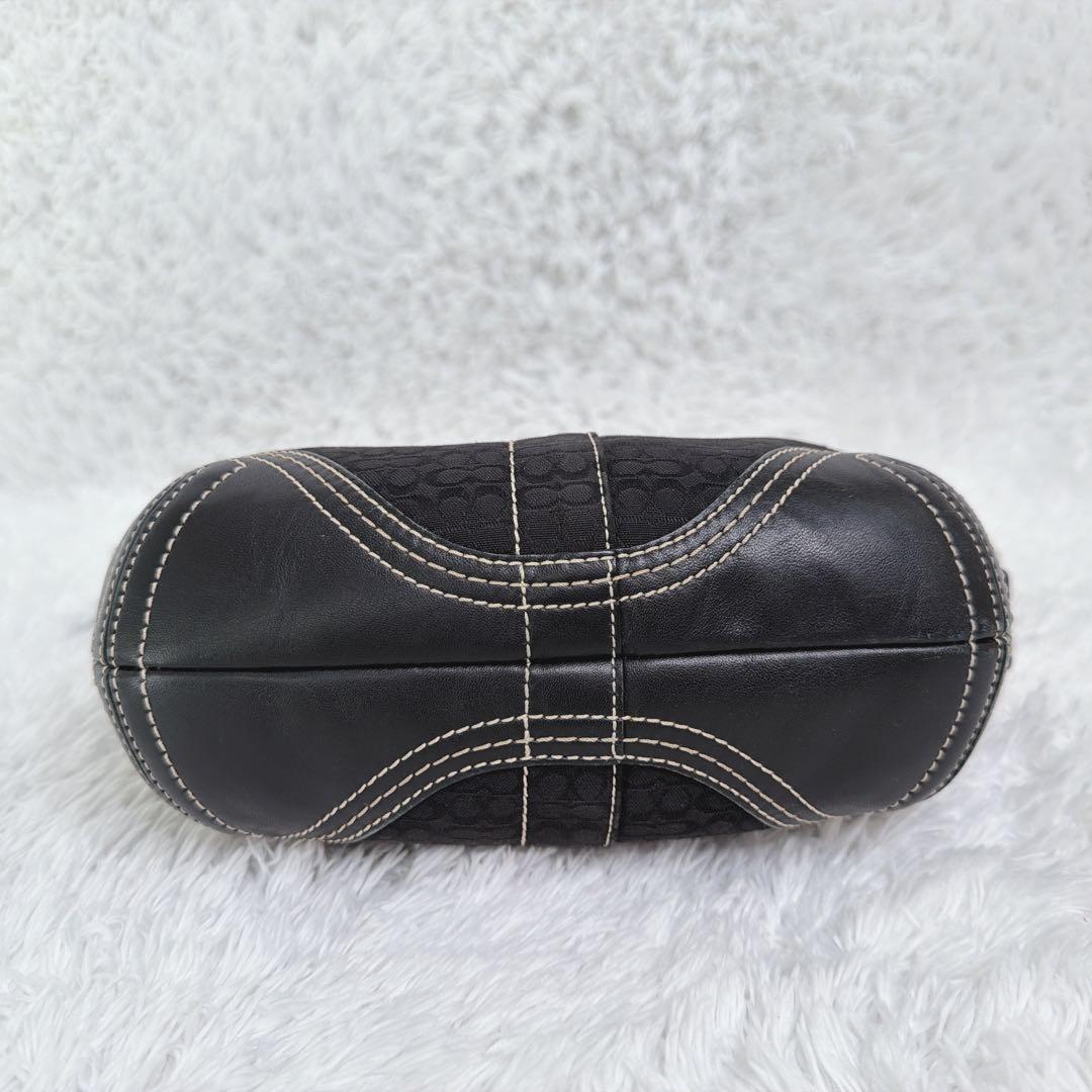 バッグ Coach Hobo Hand Bag Signature Black mini