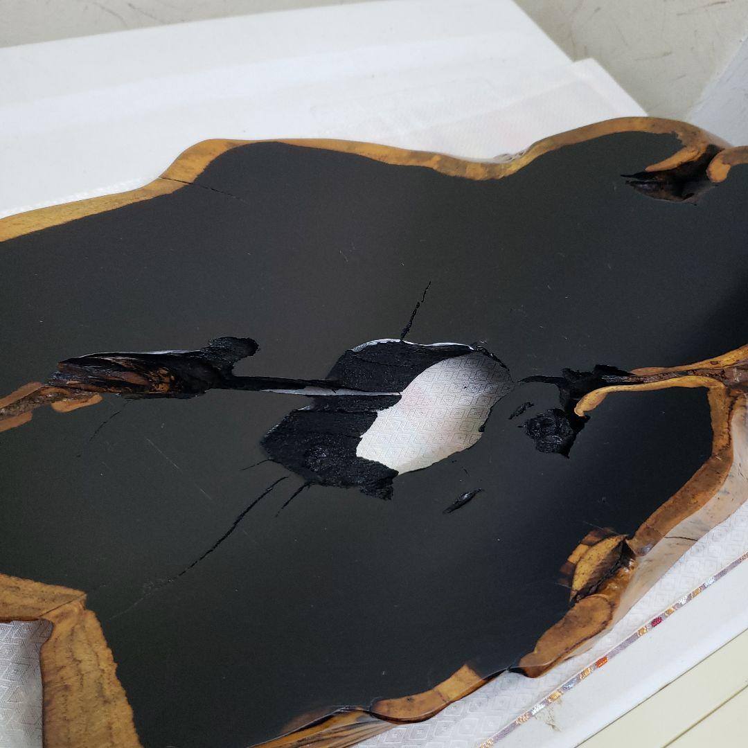 Ｂフライデー蔵出し特価本黒檀はす切り花器台56×27×厚み３cm