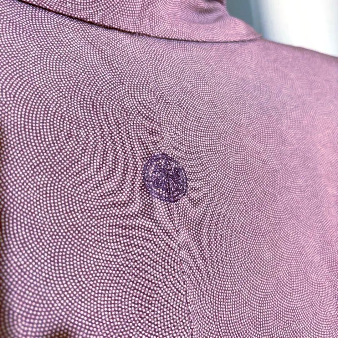 ま*も様 正絹　鮫小紋　江戸小紋　袷　作家　しつけ　未着用　紋付　フルセット　フ